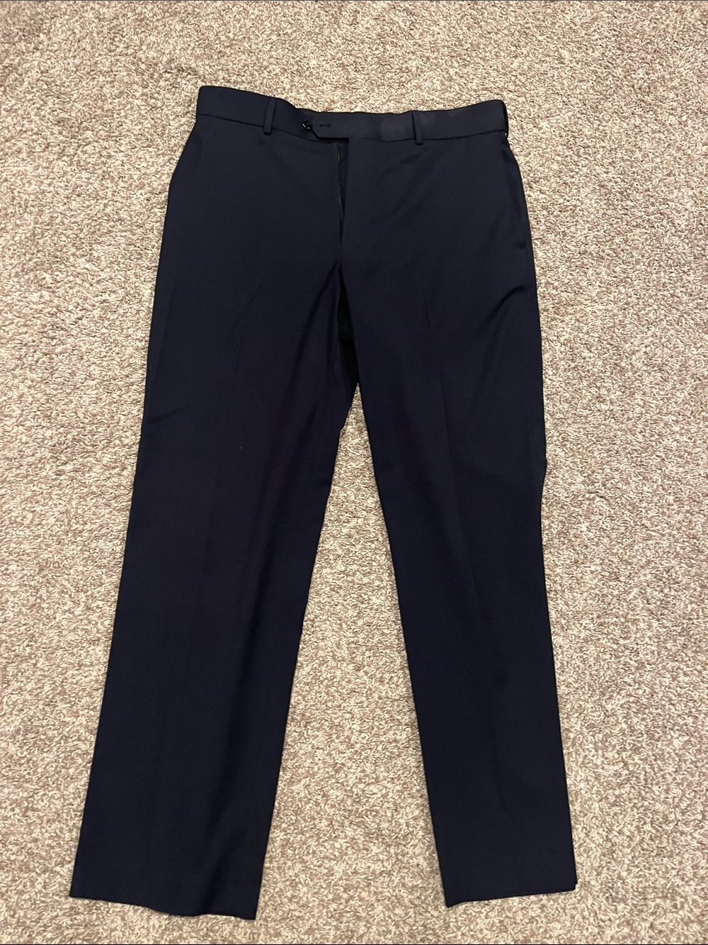 Stafford Men's Dark Navy Dress Pants